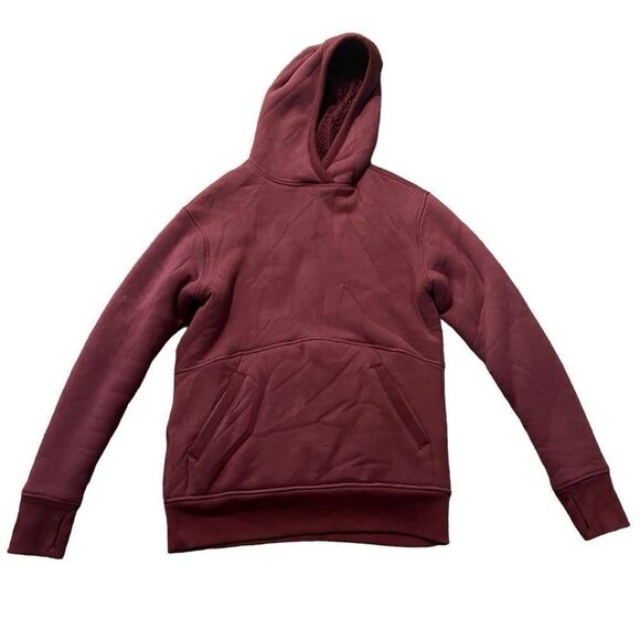 Athleta burgundy Sherpa fully lined hoodie size XXS - Picture 1 of 3
